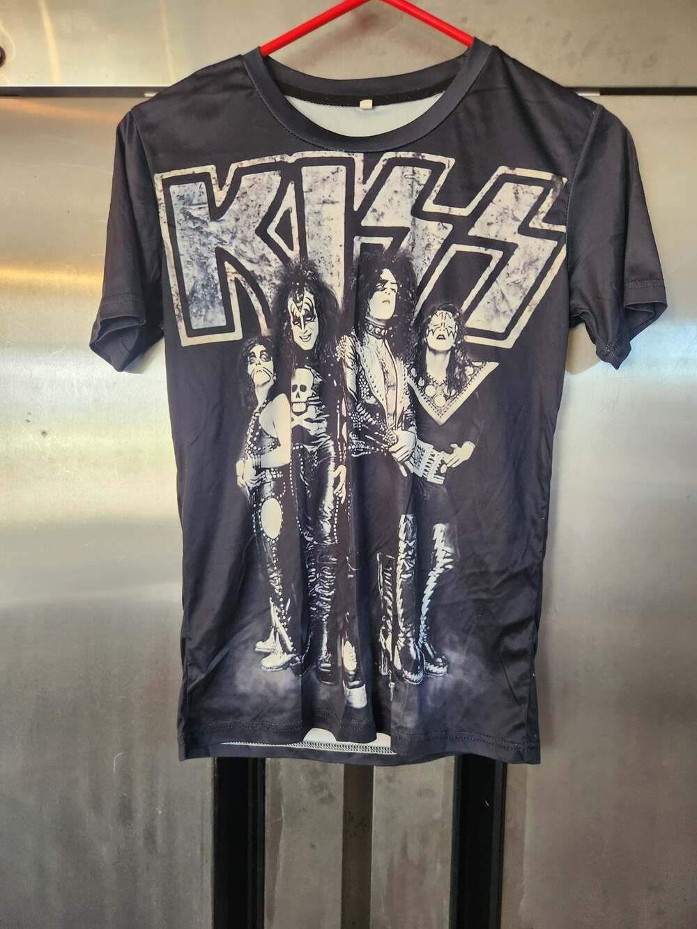 KISS Band Womens Graphic Tee XS Black Rock Music Crew Neck Short Sleeve Shirt